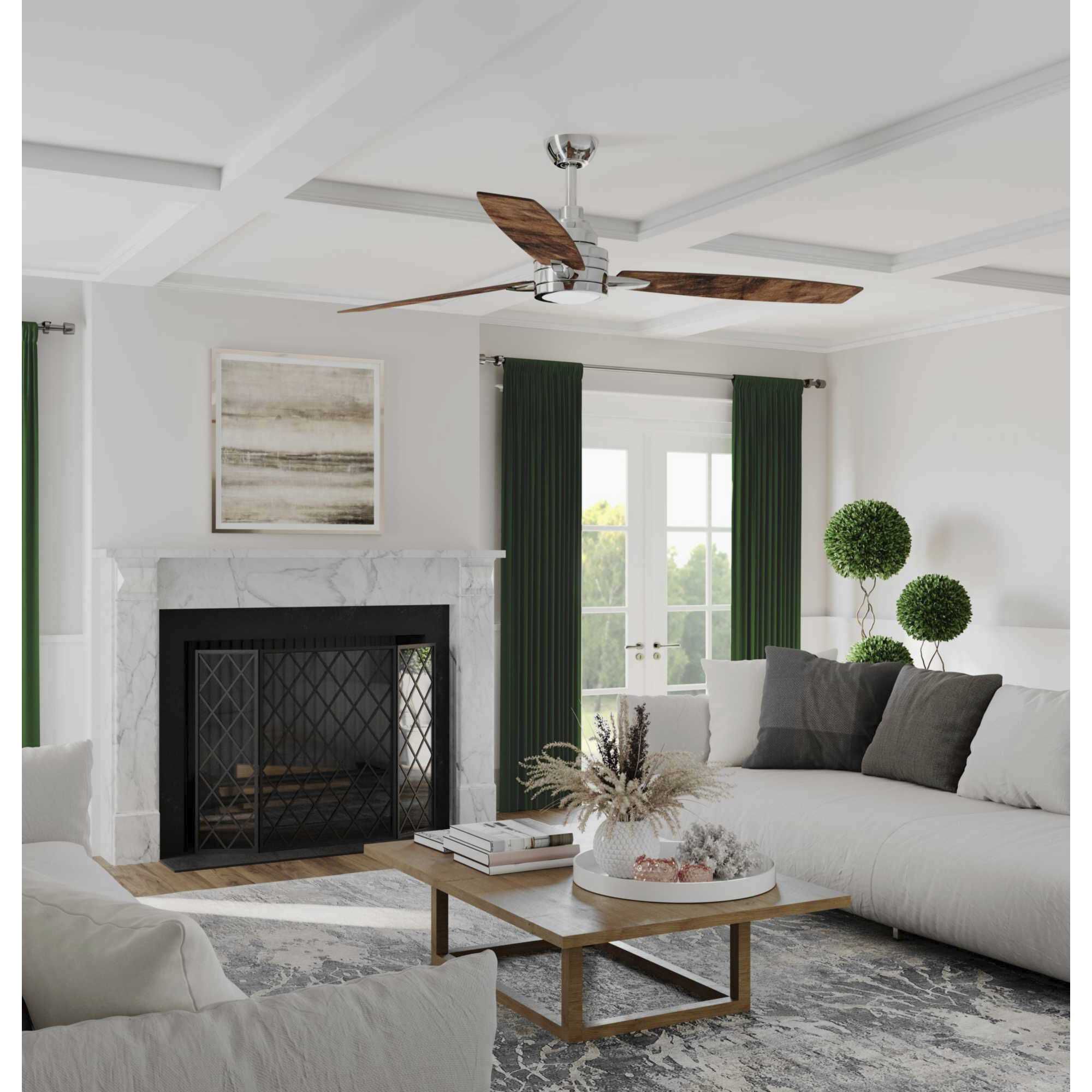 Progress P2554-1530K Gaze 60 inch Polished Chrome with Whitewashed