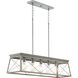Briarwood 5 Light 38 inch Galvanized Linear Chandelier Ceiling Light