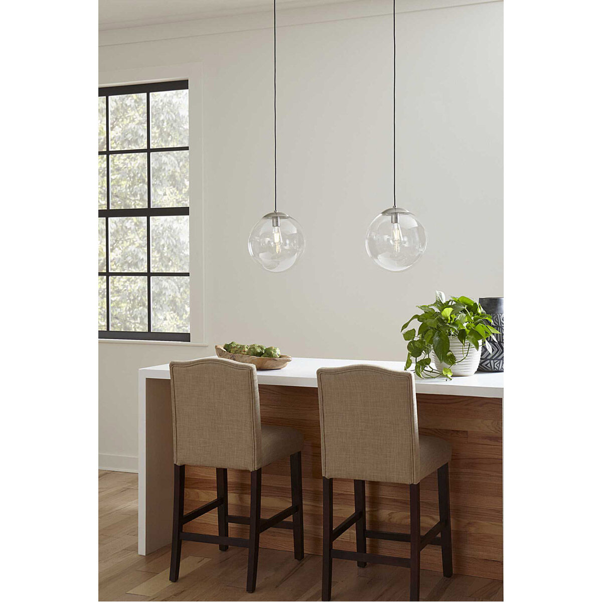 Atwell 1 Light 10 inch Brushed Nickel Pendant Ceiling Light, Medium