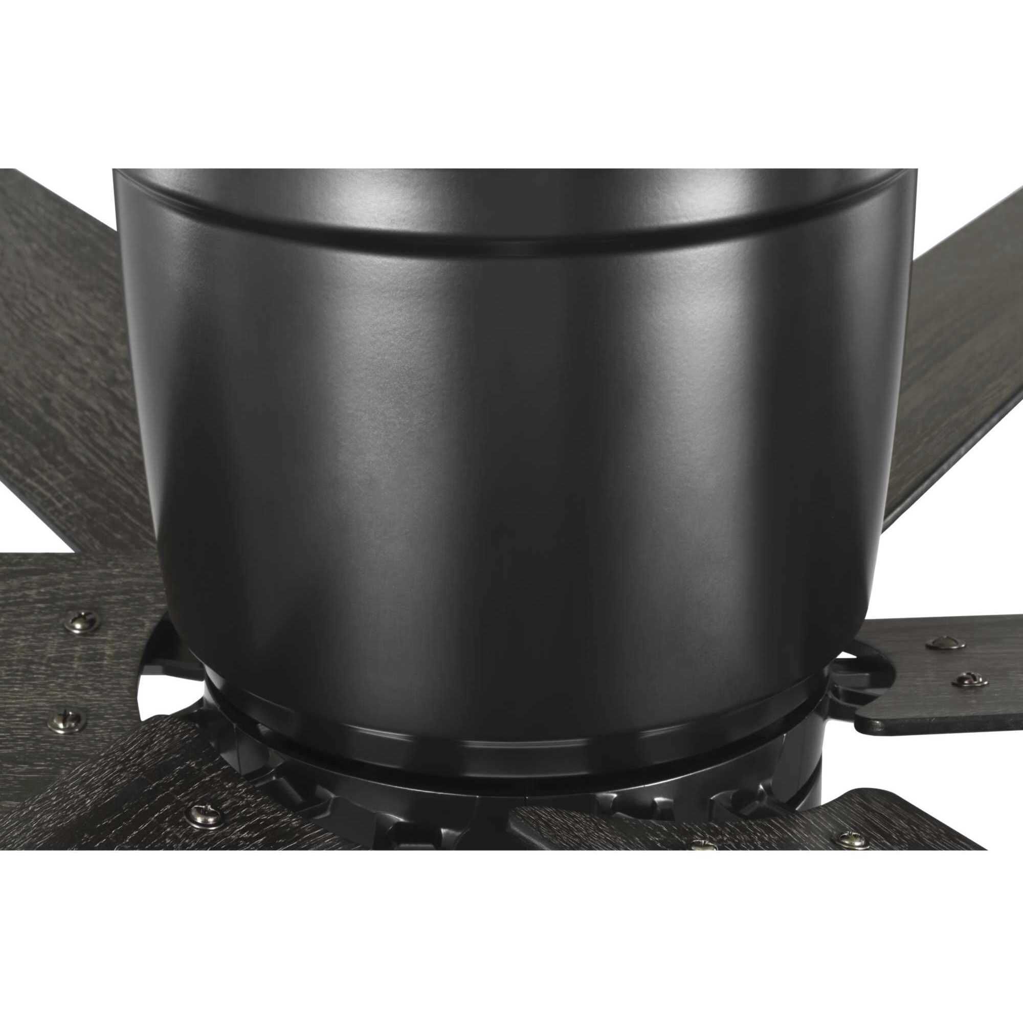 Bexar 54 inch Matte Black with Distressed Ebony/Matte Black Blades Ceiling Fan, Progress LED