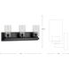 Goodwin 3 Light 21 inch Matte Black Vanity Light Wall Light