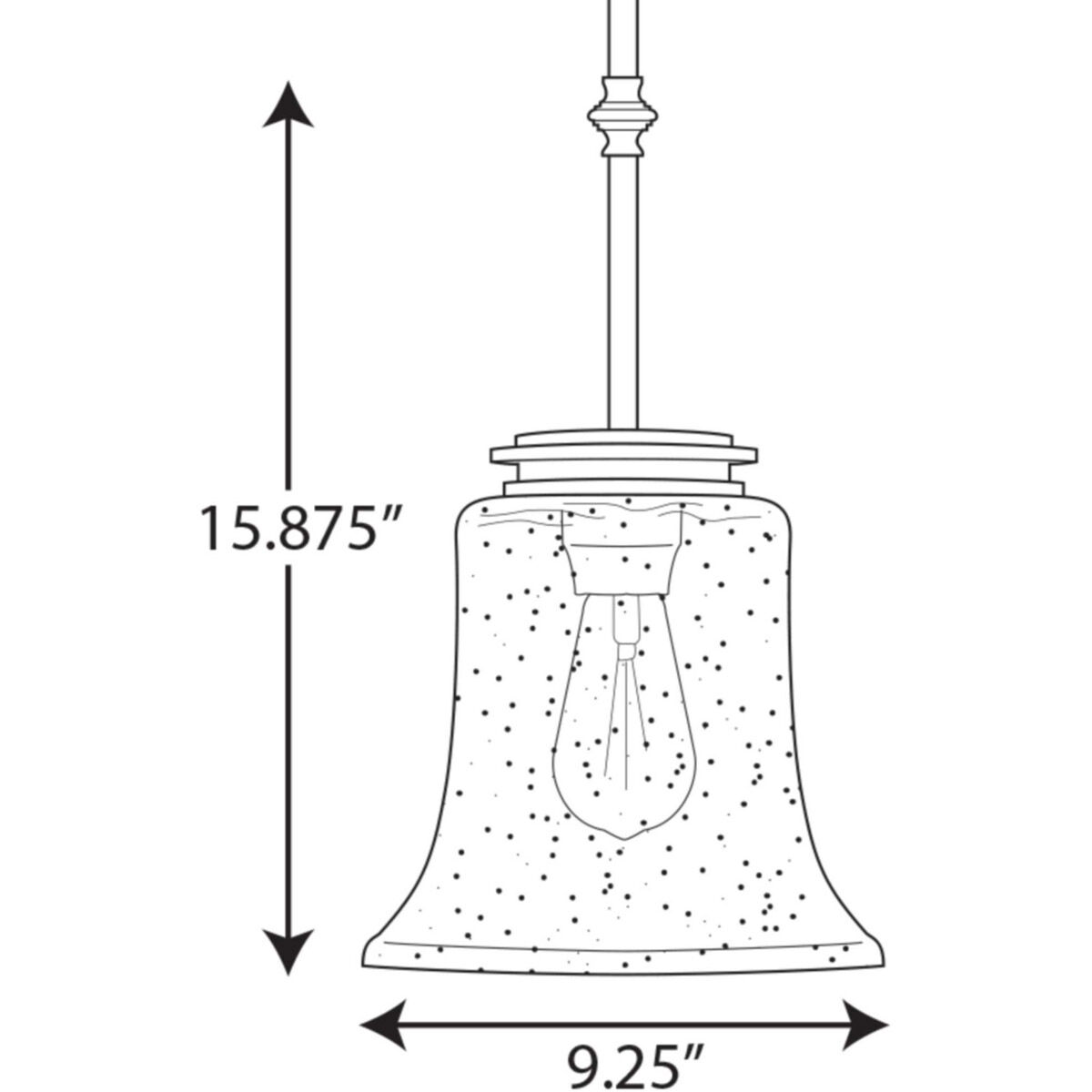 Winslett 1 Light 9 inch Brushed Nickel Mini-Pendant Ceiling Light