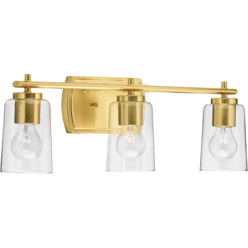Adley 3 Light 23 inch Satin Brass Bath Vanity Wall Light
