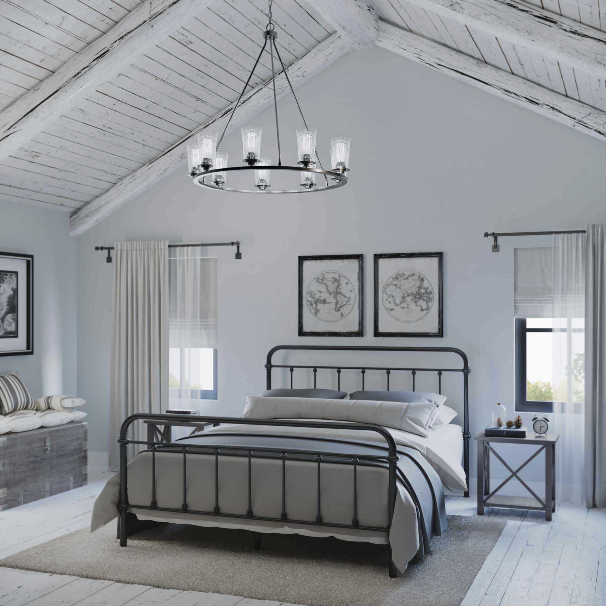 Debut 9 Light 36 inch Graphite Chandelier Ceiling Light, Design Series