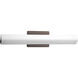 Wedge LED 23 inch Architectural Bronze Bath Vanity Wall Light, Etched Opal Glass