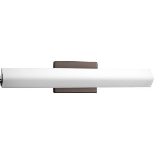 Wedge LED 23 inch Architectural Bronze Bath Vanity Wall Light, Etched Opal Glass