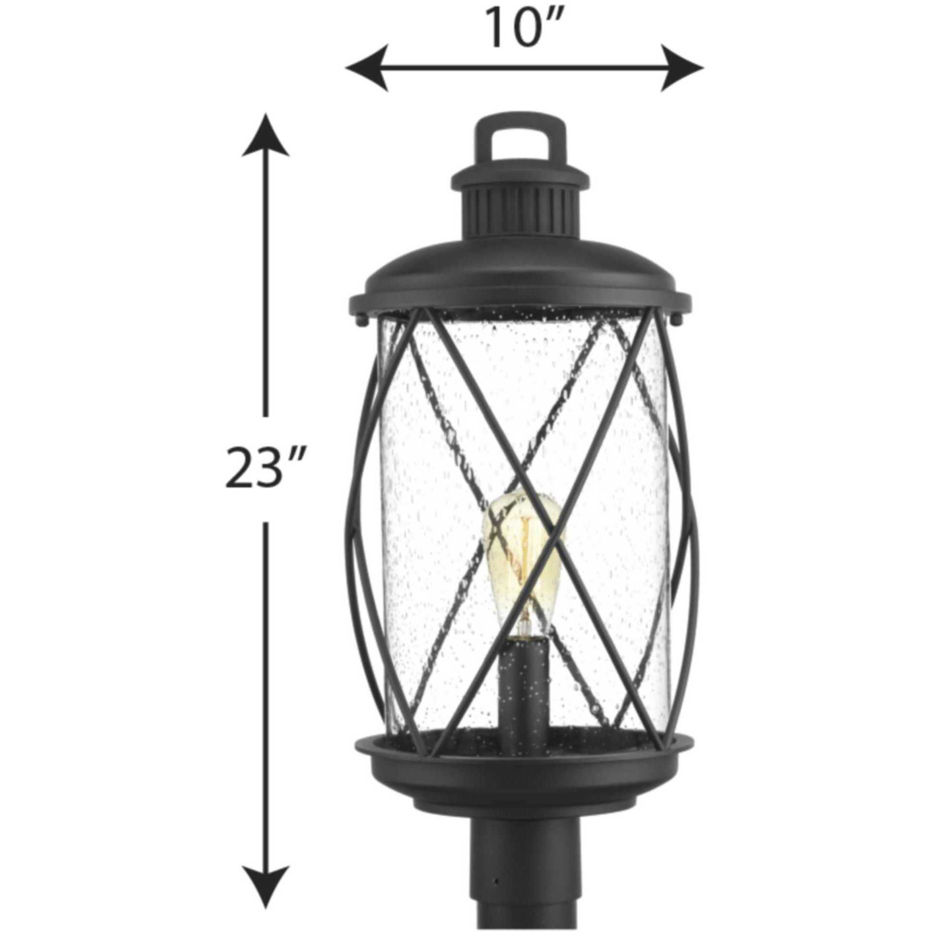 Hollingsworth 1 Light 23 inch Textured Black Outdoor Post Lantern