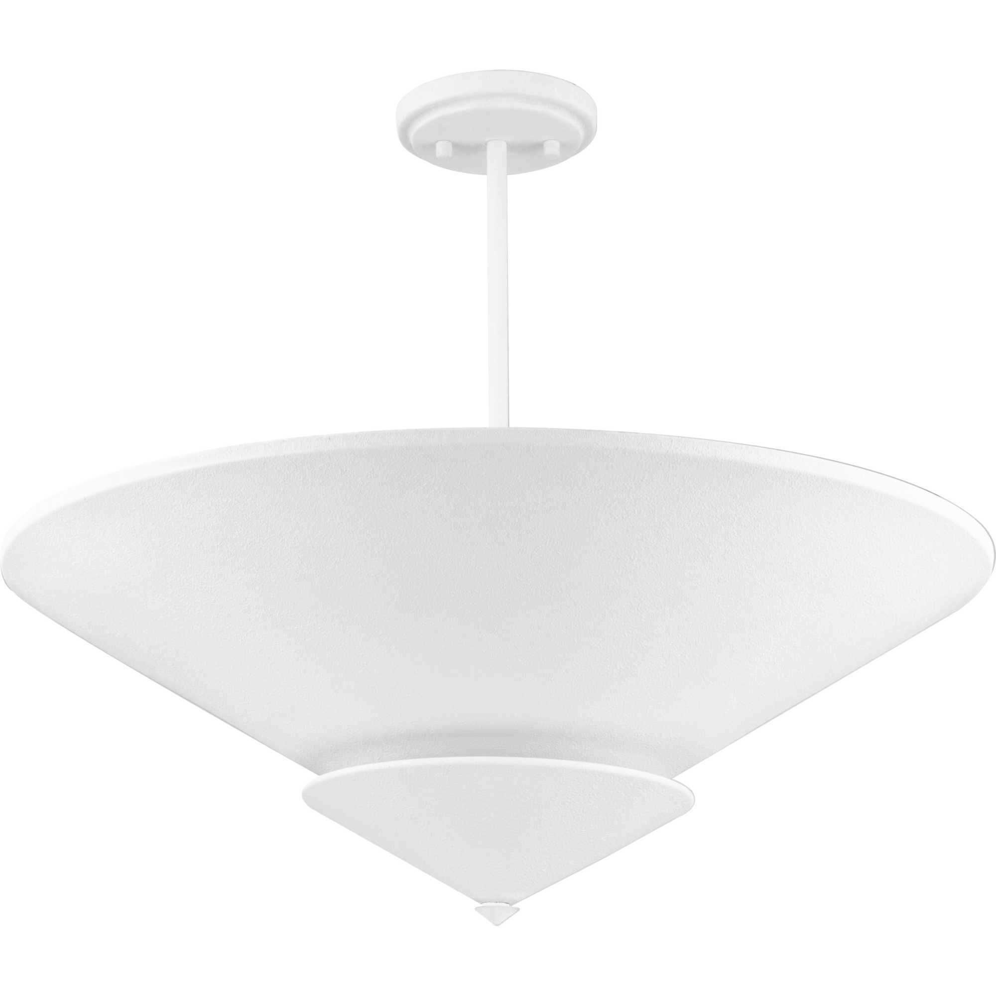 Pinellas 4 Light 25 inch White Plaster Semi-Flush Mount Ceiling Light, Design Series