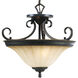 Le Jardin 2 Light 16 inch Espresso Close-to-Ceiling Ceiling Light