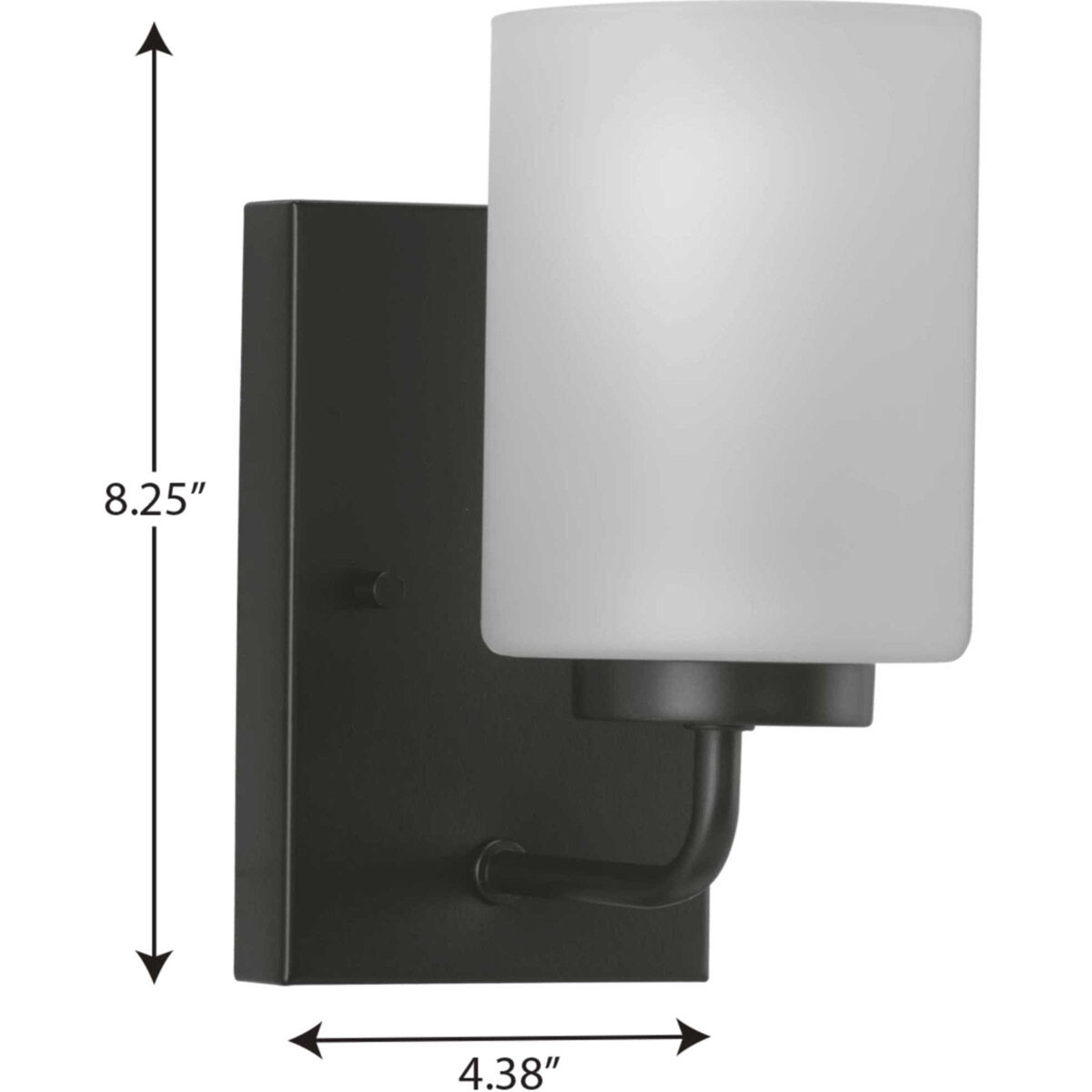 Merry 1 Light 4 inch Matte Black Bath Vanity Wall Light