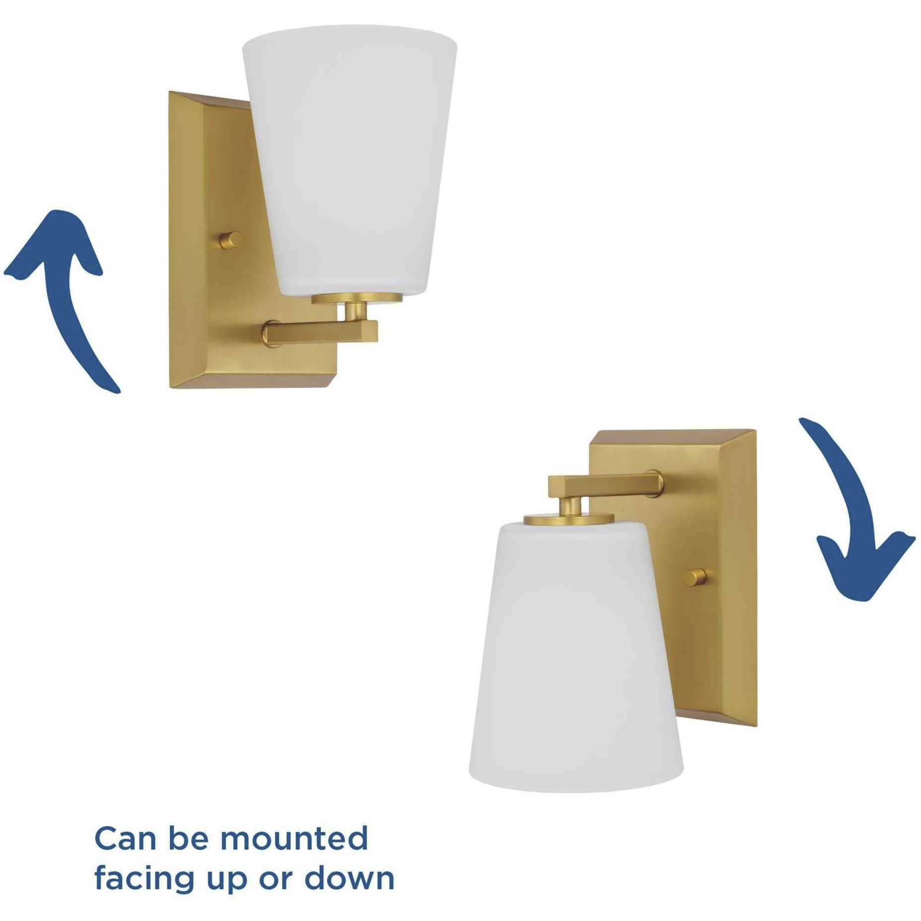 Vertex 1 Light 4.75 inch Brushed Gold Bath Light Wall Light