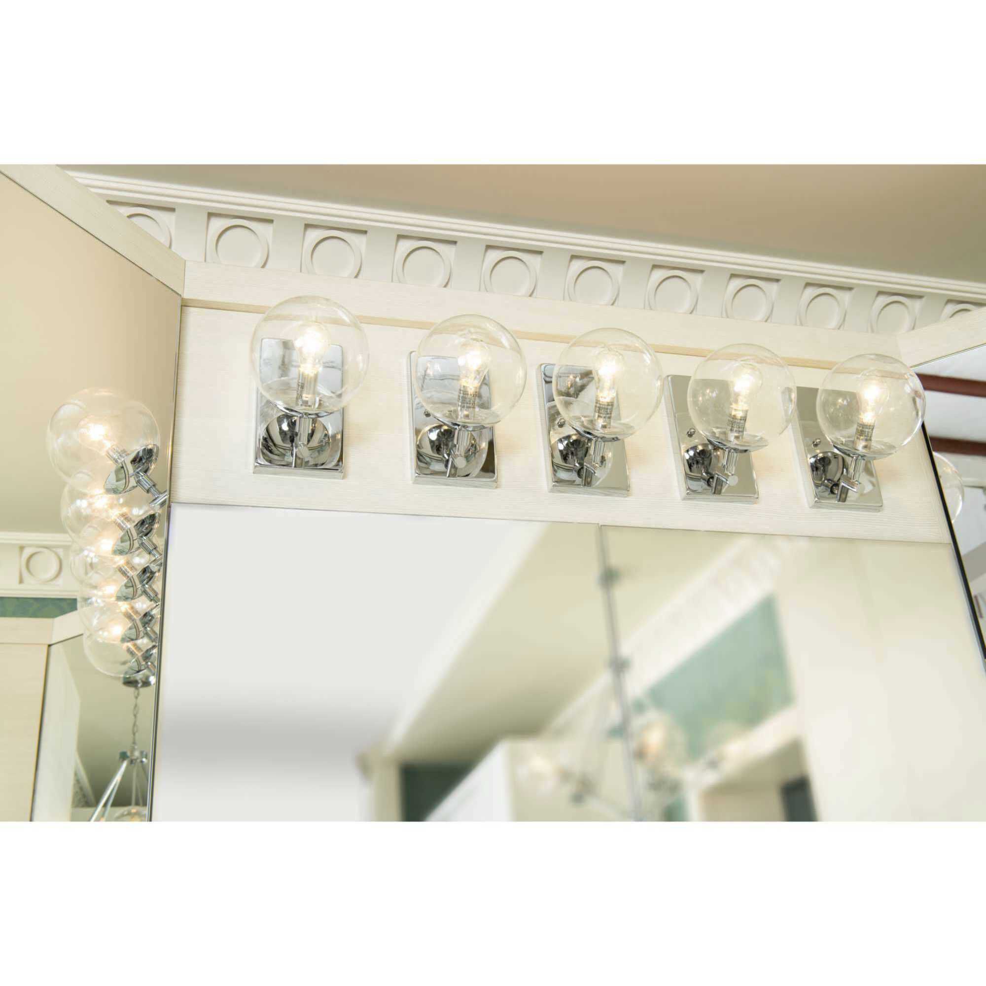 Mod 1 Light 6 inch Polished Chrome Bath Vanity Wall Light, Design Series