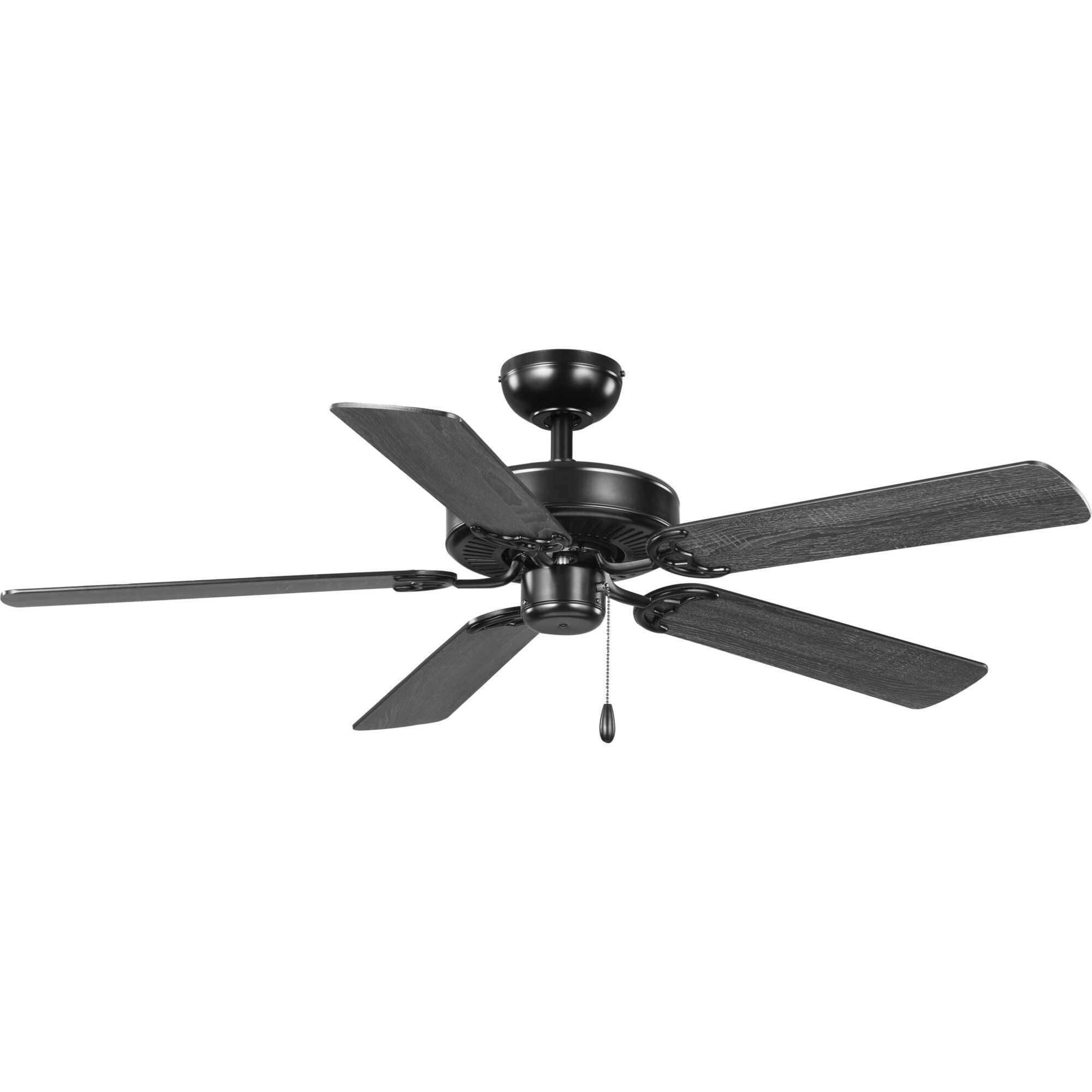 AirPro 52 inch Matte Black with Matte Black/Distressed Ebony Blades Ceiling Fan