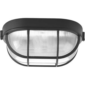 Bulkheads 1 Light 6 inch Textured Black Outdoor Flush Mount, Ceiling or Wall