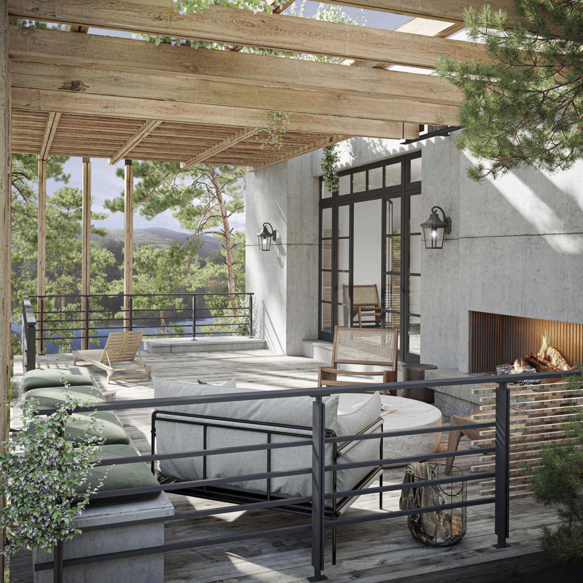 Marquette 1 Light 16 inch Textured Black Outdoor Wall Lantern, with DURASHIELD, Medium