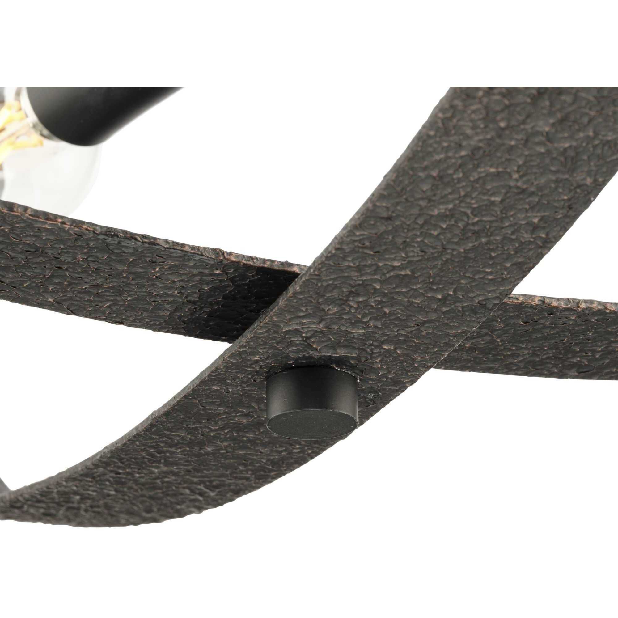 Allegheny 4 Light 24 inch Matte Black Semi-Flush Mount Ceiling Light, Design Series