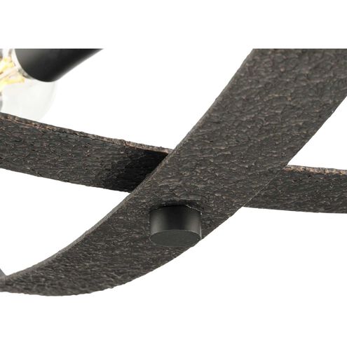 Allegheny 4 Light 24 inch Matte Black Semi-Flush Mount Ceiling Light, Design Series