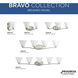 Bravo 4 Light 37.25 inch Brushed Nickel Bath Vanity Wall Light