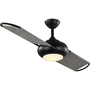 Edisto 54 inch Forged Black with Charcoal Blades Indoor/Outdoor Ceiling Fan, Progress LED