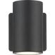 Cylinders LED 5.63 inch Black Outdoor Wall Mount Downlight Cylinder, Progress LED