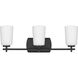 Adley 3 Light 23 inch Matte Black Bath Vanity Light Wall Light