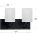 Merry 2 Light 12 inch Matte Black Bath Vanity Wall Light