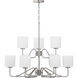 Tobin 9 Light 32 inch Brushed Nickel Chandelier Ceiling Light