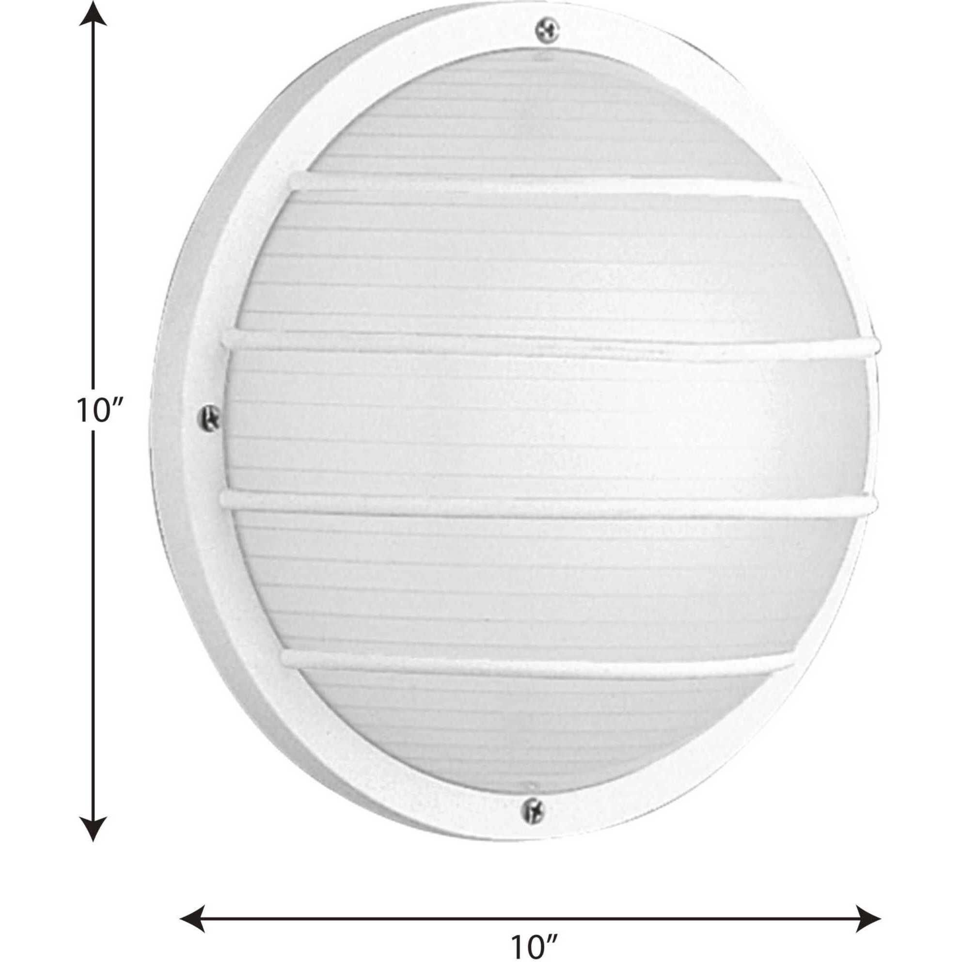 Bulkheads 1 Light 10 inch White Outdoor Ceiling/Wall Mount Bulkhead