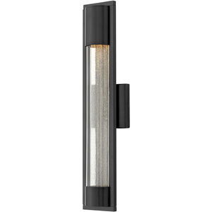 Mist Outdoor Wall Mount Lantern in Satin Black, Medium