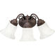 Bedford 3 Light 16 inch Cobblestone Bath Vanity Wall Light in Etched Alabaster