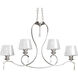 Dazzle 4 Light 38 inch Brushed Nickel Chandelier Ceiling Light