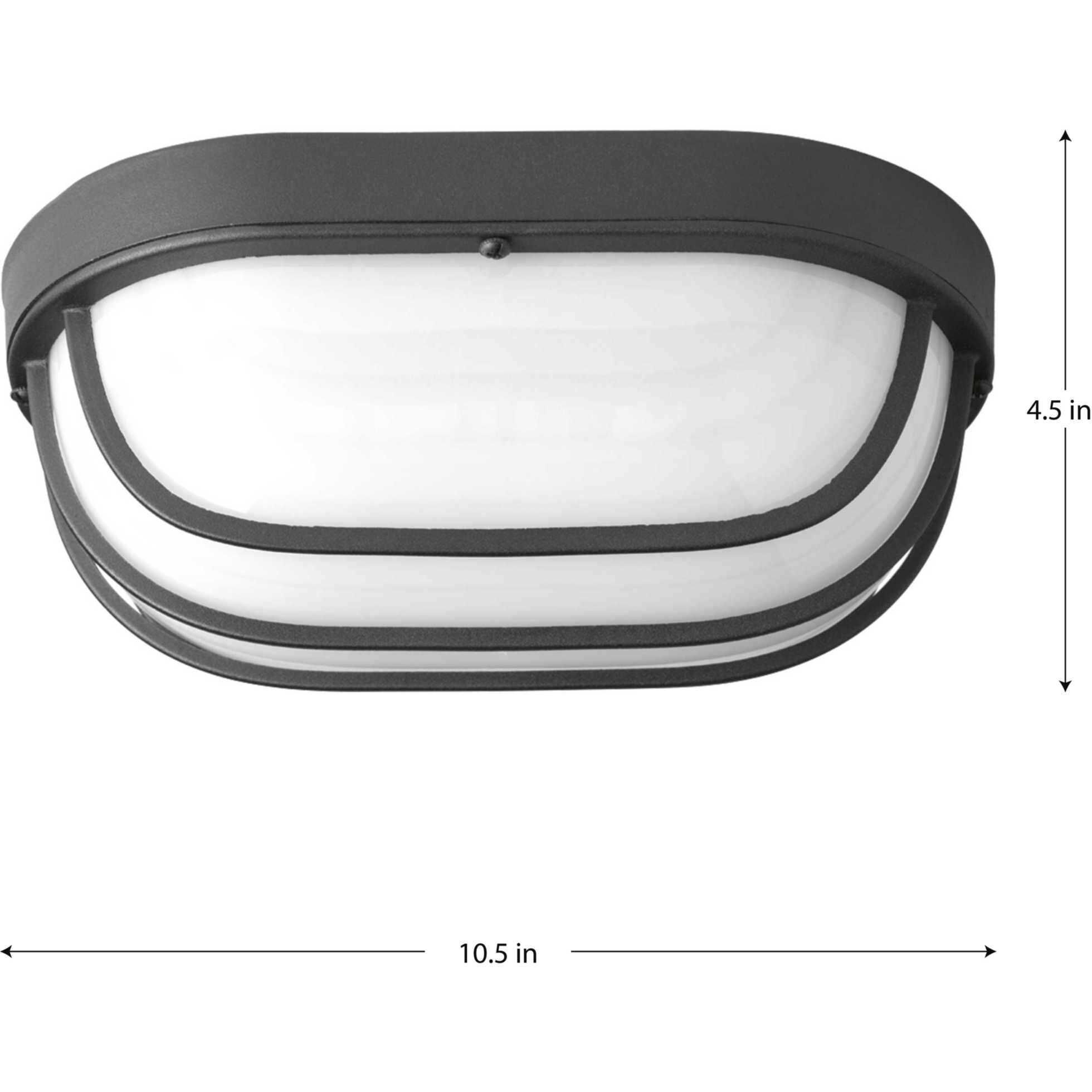 Bulkheads LED LED 10.5 inch Textured Black Outdoor Ceiling/Wall Light, Progress LED