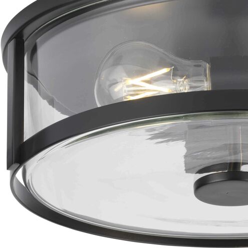 Gilliam 2 Light 12.62 inch Matte Black Flushmount Ceiling Light