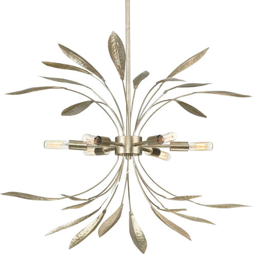 Mariposa 6 Light 28 inch Gilded Silver Pendant Ceiling Light