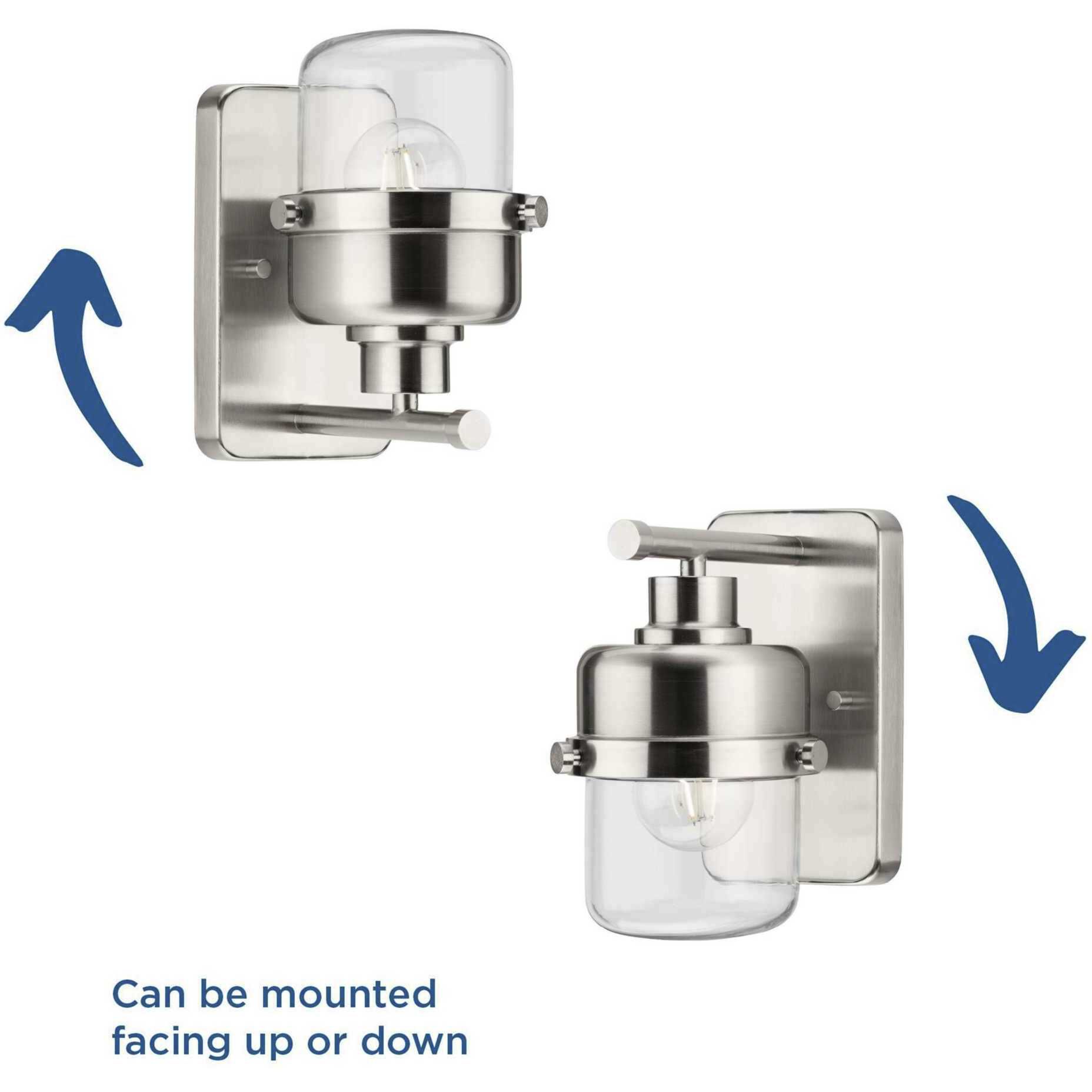 Beckner 1 Light 5 inch Brushed Nickel Bath Light Wall Light