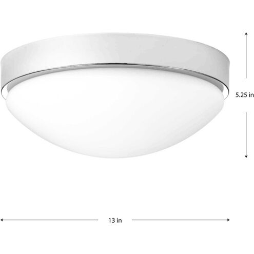Elevate LED 13 inch Polished Chrome Flush Mount Ceiling Light, Design Series