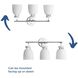 Lexie 3 Light 22 inch Polished Chrome Bathroom Vanity Light Wall Light