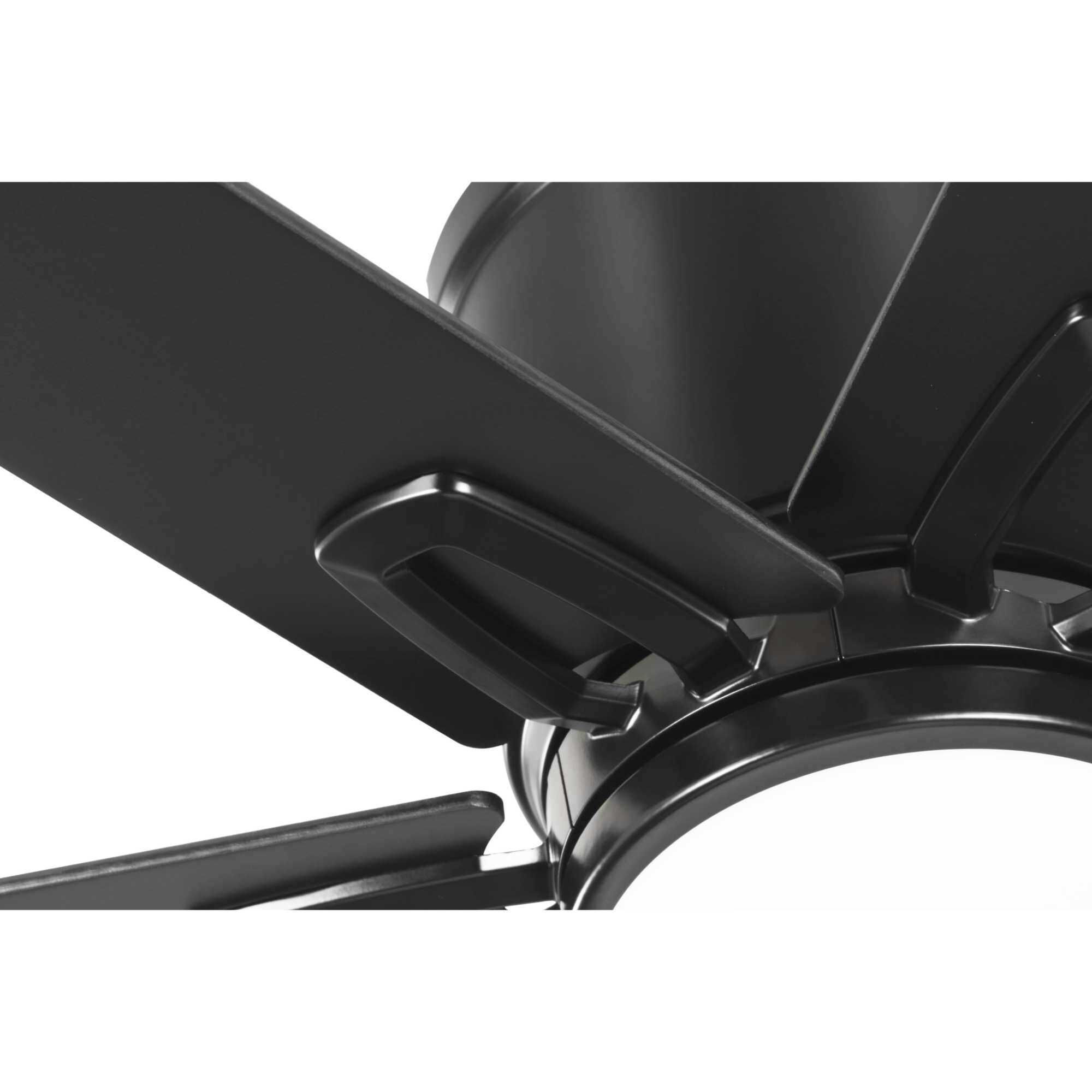 Bexar 54 inch Matte Black with Distressed Ebony/Matte Black Blades Ceiling Fan, Progress LED