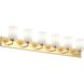 Merry 6 Light 48 inch Brushed Gold Bath Vanity Wall Light