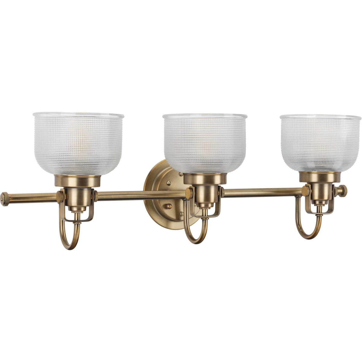 Archie 3 Light 26.25 inch Vintage Brass Bath Vanity Wall Light