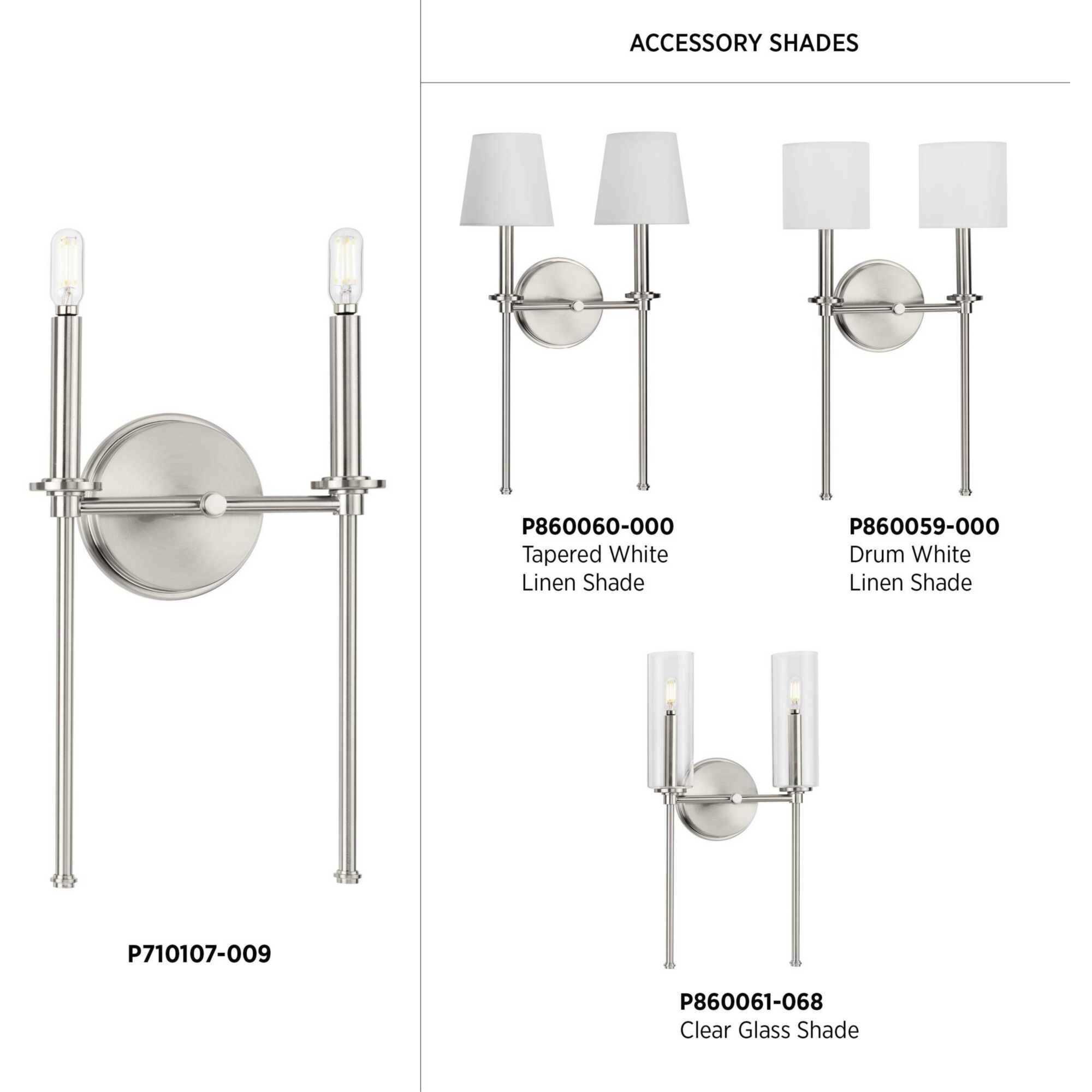 Elara 2 Light 4 inch Brushed Nickel Wall Bracket Wall Light
