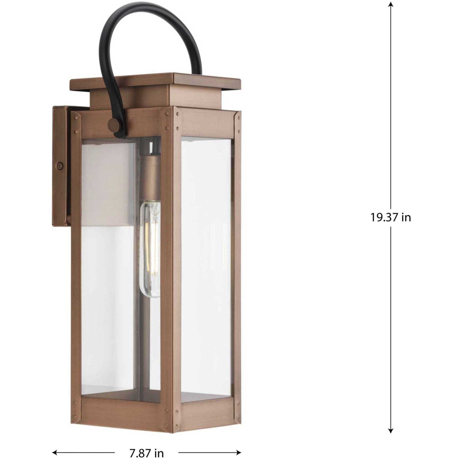 Union Square 1 Light 19.37 inch Antique Copper Wall Lantern, Design Series