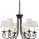 Bradford 6 Light 27 inch Forged Bronze Chandelier Ceiling Light