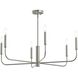 Reines 6 Light 32 inch Brushed Nickel Chandelier Ceiling Light