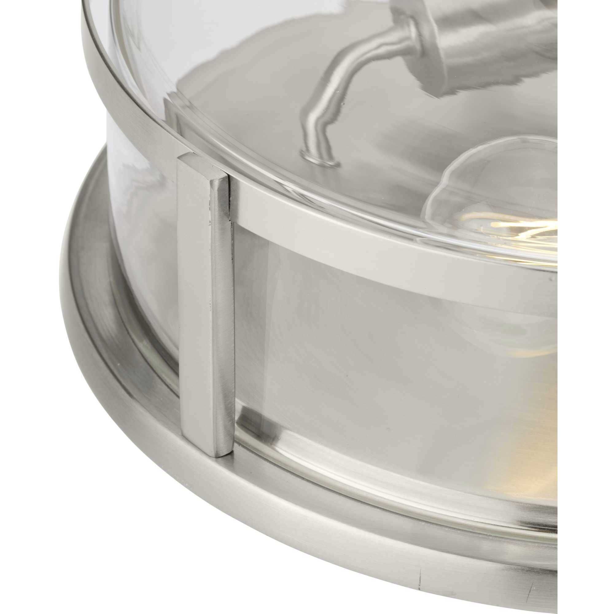 Gilliam 2 Light 12.62 inch Brushed Nickel Flushmount Ceiling Light