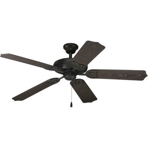 AirPro Outdoor 52 inch Forged Black with Toasted Oak Blades Indoor/Outdoor Ceiling Fan