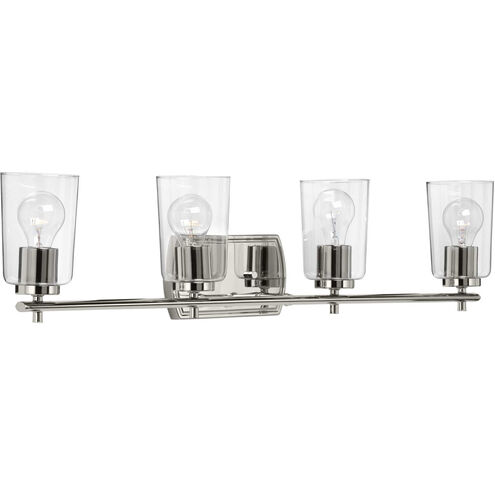 Adley 4 Light 32 inch Polished Nickel Bath Vanity Wall Light