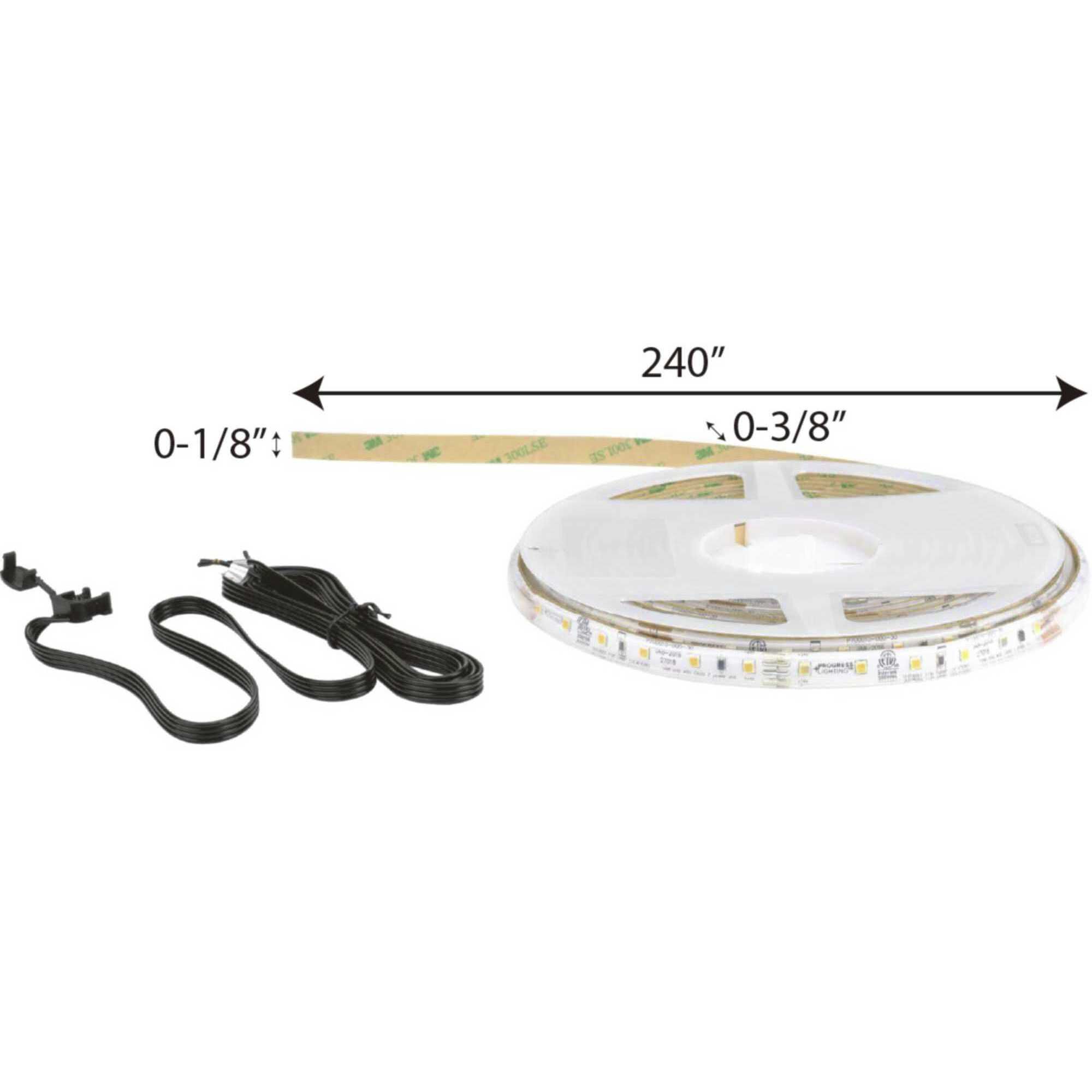 Hide-a-Lite LED Tape Unfinished 3000K 240 inch LED Tape Reel, 20ft 3000K