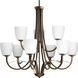 Merge 9 Light 32 inch Antique Bronze Tier Chandelier Ceiling Light