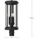 Ramsey 3 Light 20.87 inch Textured Black Outdoor Post Light